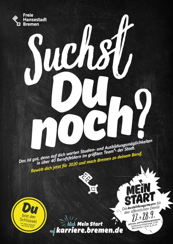 Plakatierung in Bremen – Sei du der Schlüssel via CityTOI