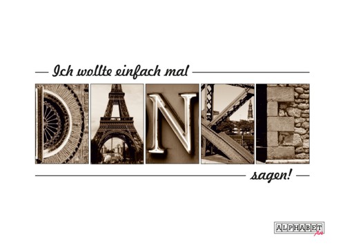 Mit Alphabet-Art “Danke” sagen via CityCards