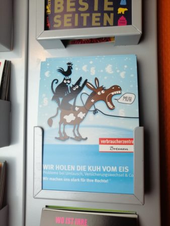 Verbraucherzentrale holt mit CityCards die Kuh vom Eis
